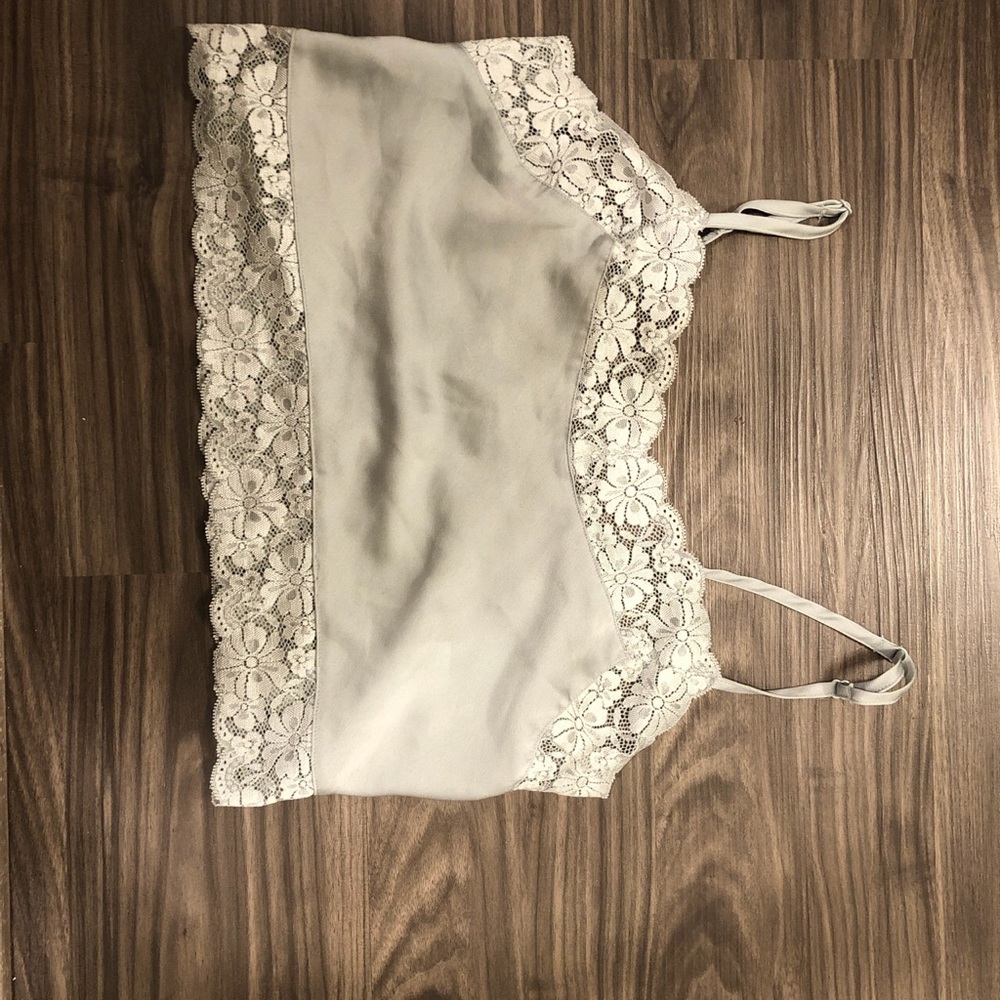 A lace blue brandy Melville top.